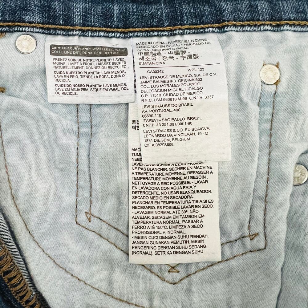 Levi's 511 Jeans Men's Size 36X30 Blue Five Pocket Slim Fit Straight Leg Denim - Picture 7 of 16